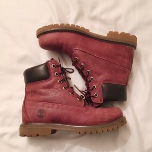 NWOTLimitedEdition Waterproof Burgundy Timberlands