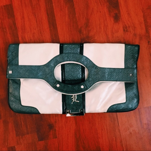 L.A.M.B Fold over clutch. Day into night bag. - Picture 2 of 3