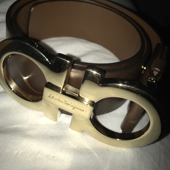 Salvatore Ferragamo dark brown belt