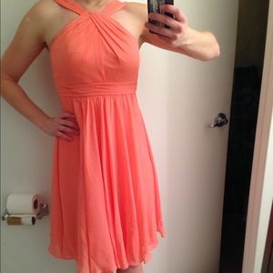 New Davids bridal bridesmaid dress- coral. Sale!