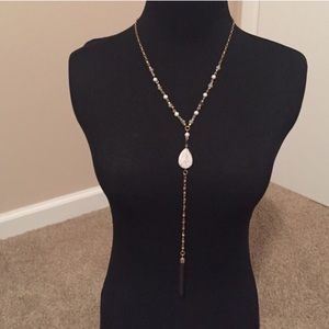 Anthropologie Beaded Tassel Necklace NWOT