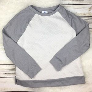 Quilted Crewneck Top