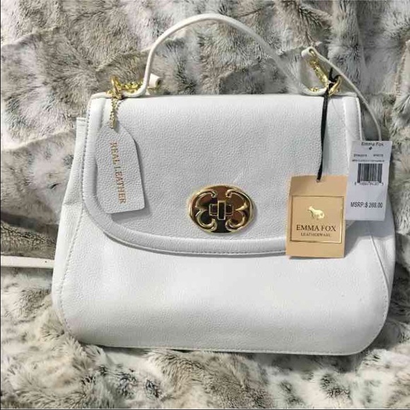 Emma Fox White Leather Purse
