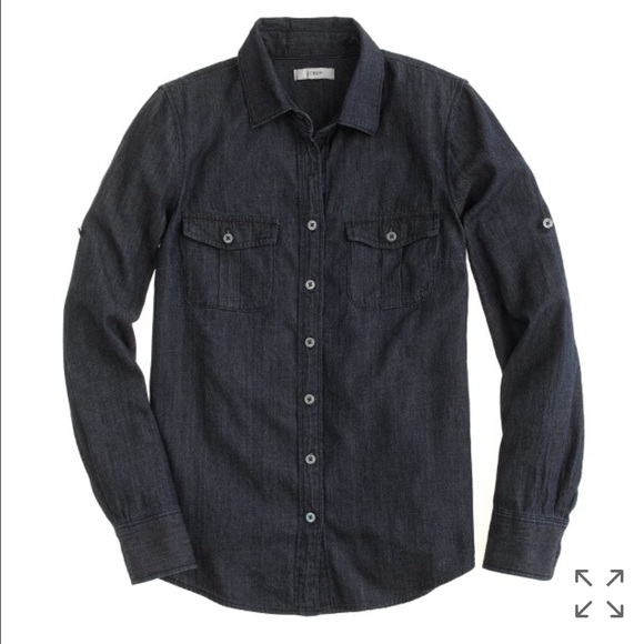 Jcrew keeper chambray shirt dark rinse