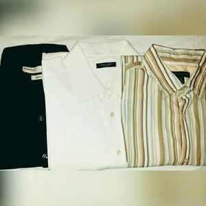 Bundle of 3 men's long sleeve dress shirts