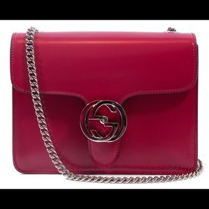 Gucci Interlocking G Leather Shoulder Bag