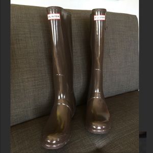 Tall Brown Hunter Boots