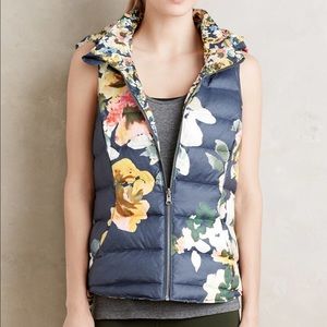 Anthropologie Pure+Good Aquaflora Puffer Vest M
