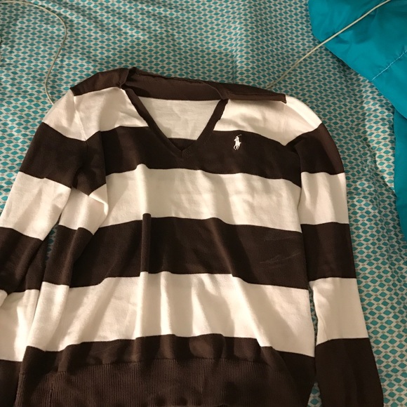 Brown striped cardigan