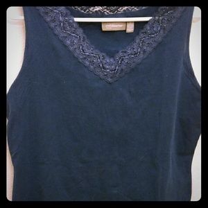 Blue lace tank top