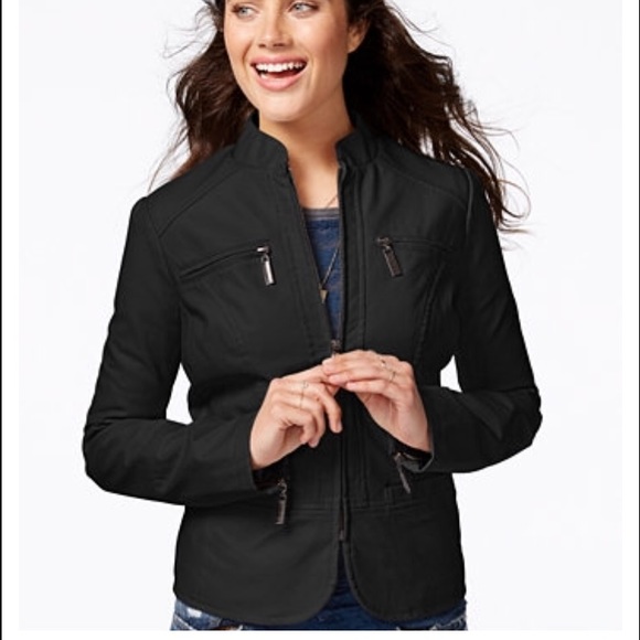 Faux Leather Motorcycle Jacket