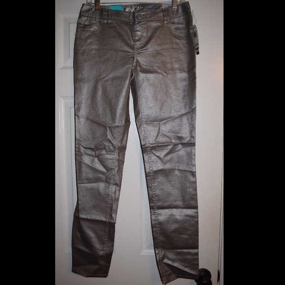 INC metallic grey jeans.