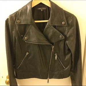 Vince. Lightweight Leather Moto Jacket