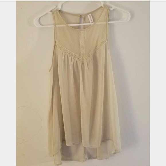 Beige sleeveless top