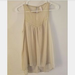 Beige sleeveless top