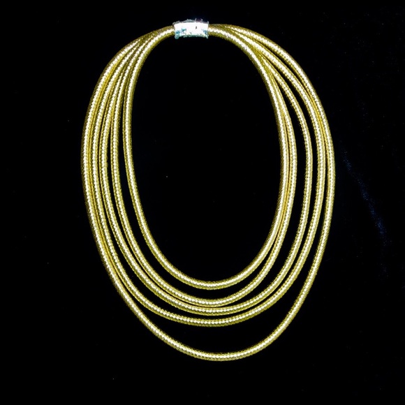 Jewelry - Layered Gold Cord Statement Necklace