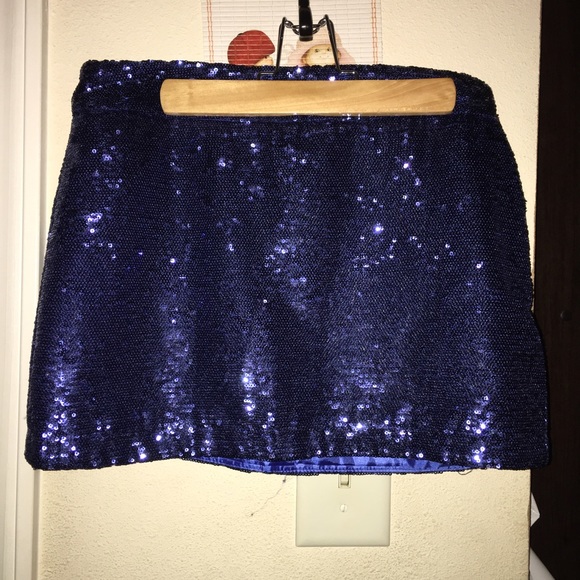 Mini sequin royal blue skirt M