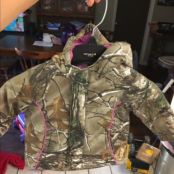 **SOLD**Baby girl camo and pink carhartt - Picture 1 of 4