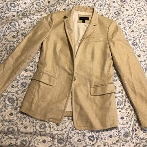 EUC J. Crew blazer - creamy tan & gold SZ 4