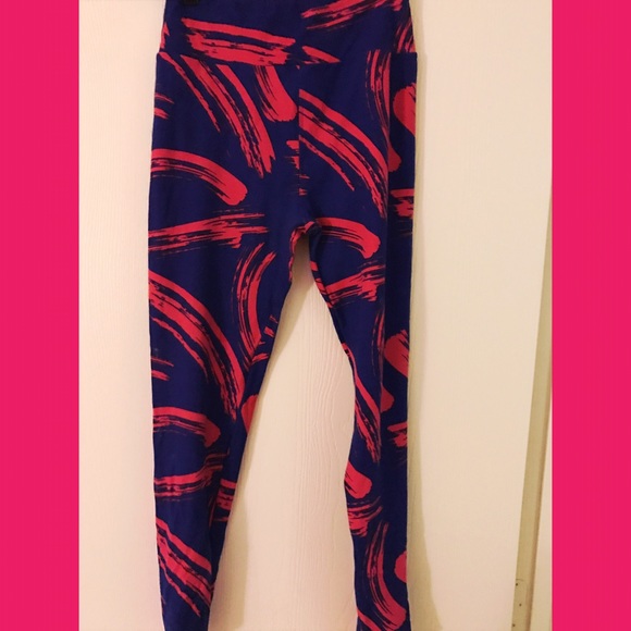 Brand New LuLaRoe OS Pink Paint Stroke Leggings