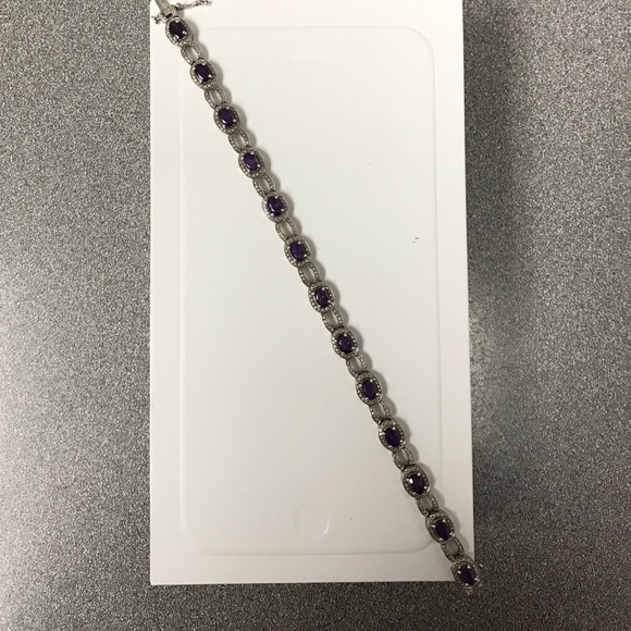 Amethyst and Diamond Bracelet