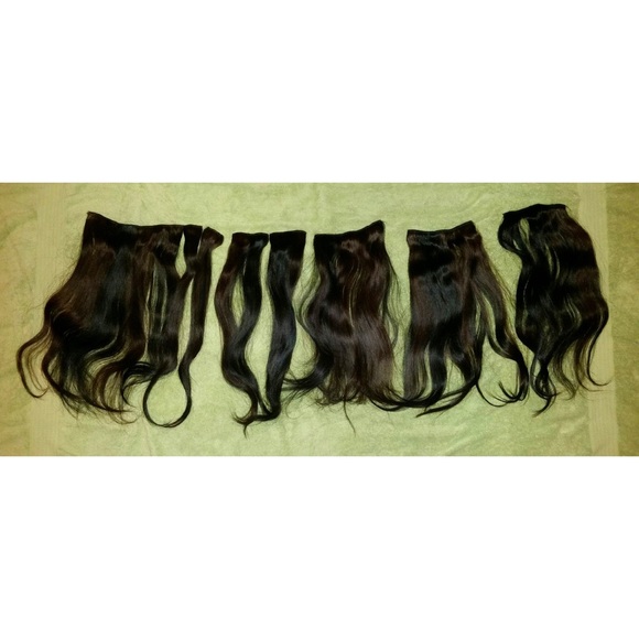 8 PC CUSTOM MADE 14 INCH HAIR EXTENSIONS