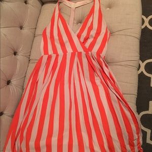 Orange and White Halter dress!
