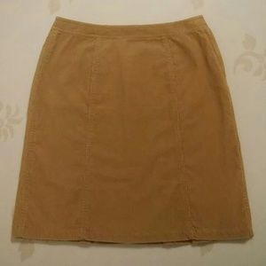 Camel Corduroy size 10 Claiborne Skirt
