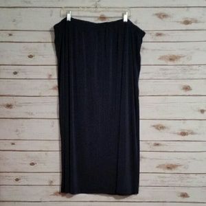 Navy elastic waist skirt 4X