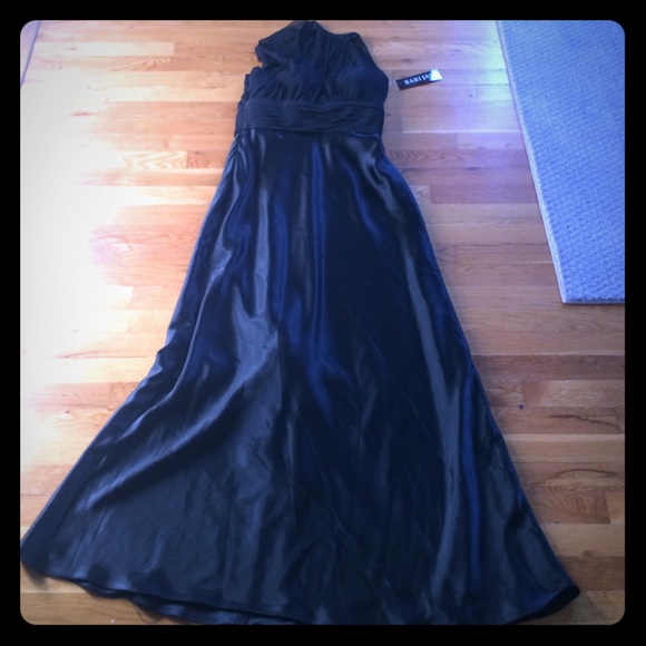 NWT Bari Jay One Shoulder Floor Length Gown