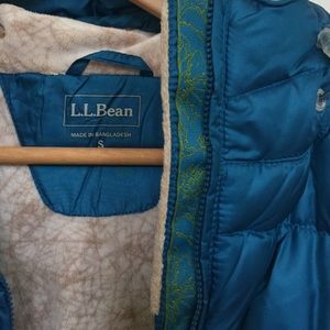 LL Bean Hooded Down Jacket size small
