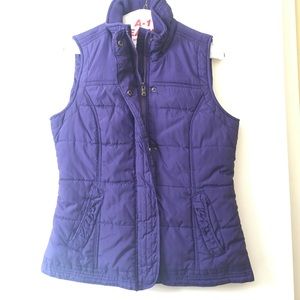 New York & Company puffy vest in purple