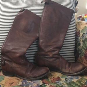Frye deep brown knee high boots size 6