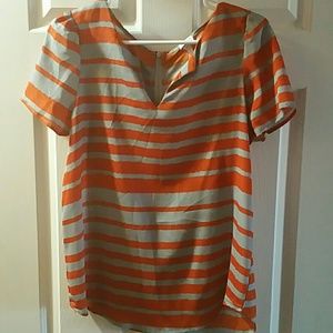 Grey & orange women's shirt size Large