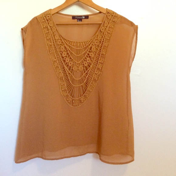 Sheer tan top