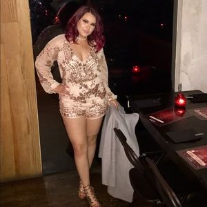 Rose gold Sequin Romper