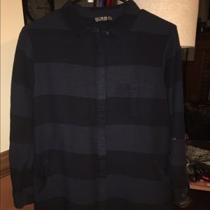 Blue flannel dress from Cotton On