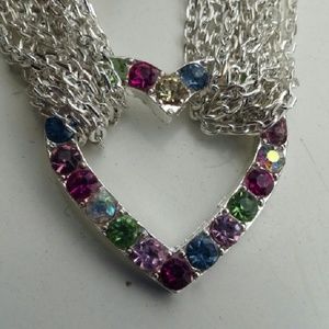 Women's Heart Toggle Stone Bracelet