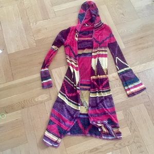 FREE PEOPLE knee-length tribal cardi 🌅