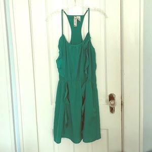 NWOT green thin strapped dress