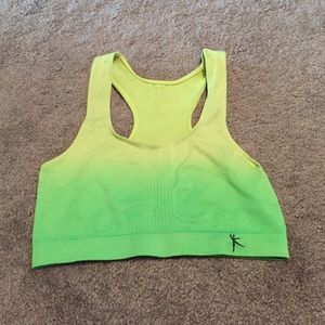 Green ombré danskin sports bra