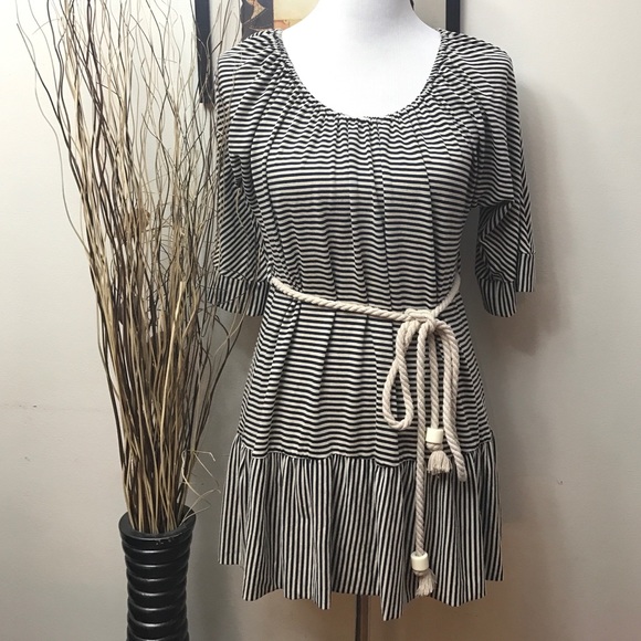 Anthropologie Dresses & Skirts - Anthro Hazel Navy Striped Nautical Rope Dress