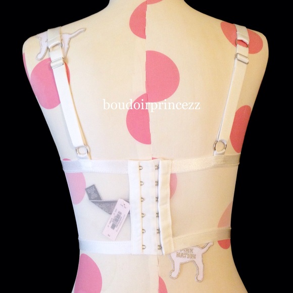 🌺 VICTORIAS SECRET LONGLINE LINED DEMI FOIL LACE - Picture 4 of 5