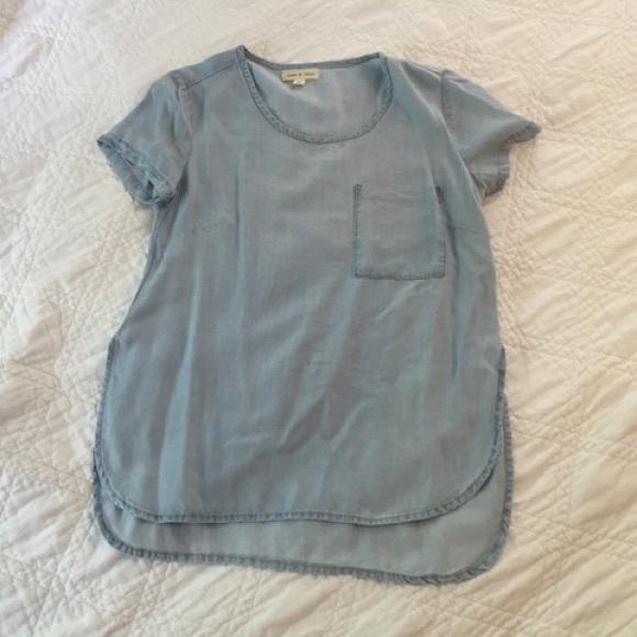 Anthropologie Cloth & Stone Chambray Top