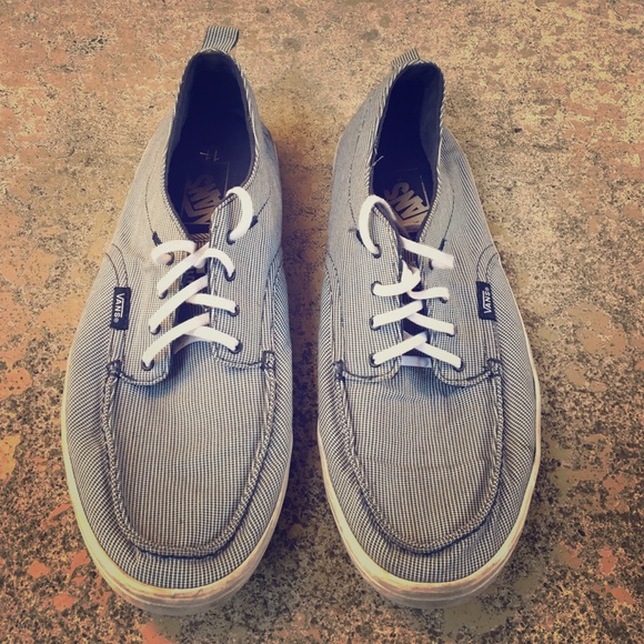 Blue and white striped Vans!!