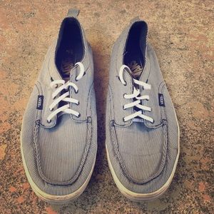 Blue and white striped Vans!!