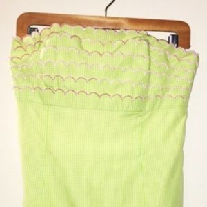 Lilly Pulitzer green & white gingham dress size 4.