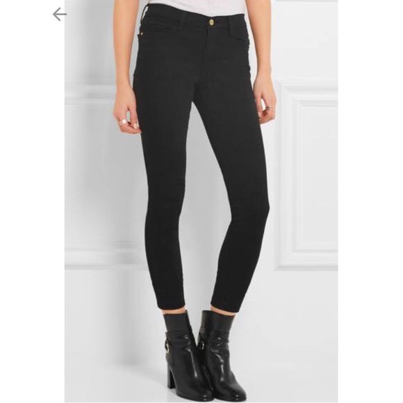 NWOT Frame Le Skinny De Jeanne Black