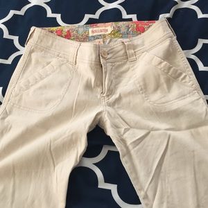 Hollister stretch light khaki pants.