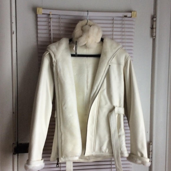 Brand new white leather Wilson Jacket
